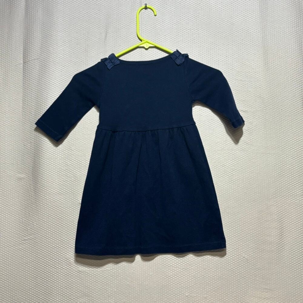 Crewcuts Girls Size 5 Navy Blue Ruffle Dress Long Sleeve Preppy Classic Pictures - Picture 5 of 5